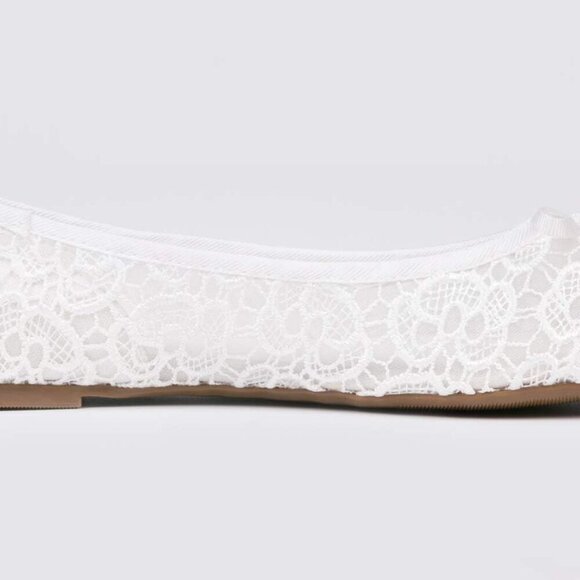 Women's Crochet Flat Shoes Breathable Lace Ballet Slip-On Comfort - Picture 6 of 7